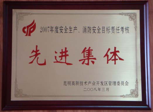 2007年度高新區(qū)安全生產(chǎn)、消防安全目標(biāo)考核先進(jìn)集體