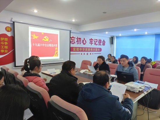 公司黨支部“深入學習十九屆六中全會精神”